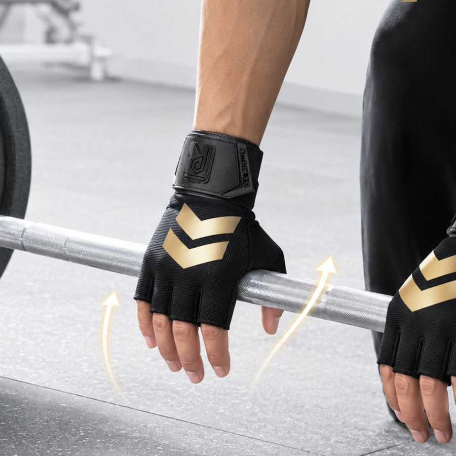 قفازات رياضية نصف إصبع مع حماي - مراجعة Weightlifting Gloves وسعره