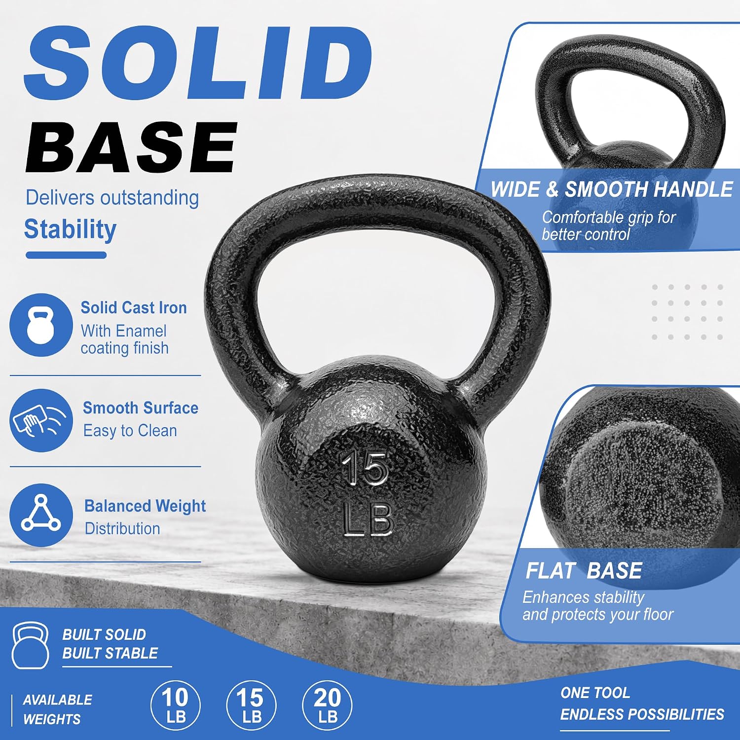 أثقال كيتلبيل من الحديد الزهر، - مراجعة Kettlebell وسعره
